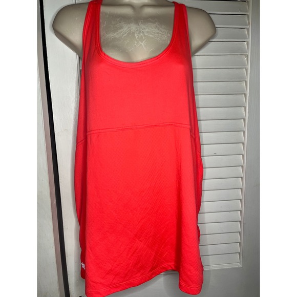 Zelos  Racerback Workout Tank Top Bright orange Sleeveless Activewear Loose - Picture 1 of 4